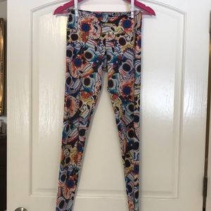 Sugar skull, day of the dead legging, Onzie XS